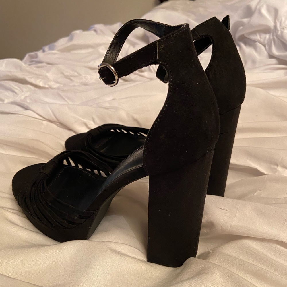Black platform heels